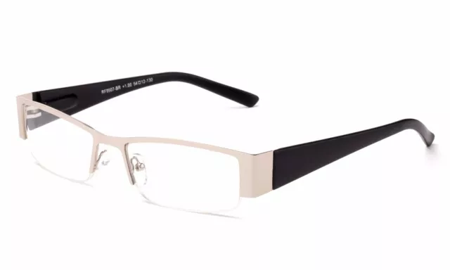 Half Rimmed Clear Lens Frame Non Prescription Glasses Metal Frame Half Frame