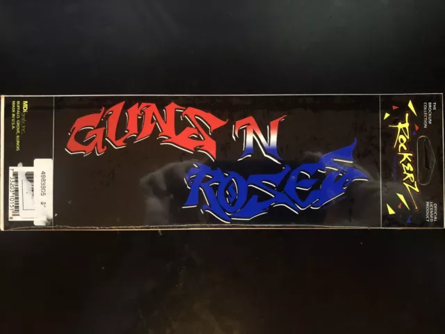 RARE VINTAGE 1993 Rockerz Guns n Roses Decal - 8.5”x3.5” Decal - Brand New