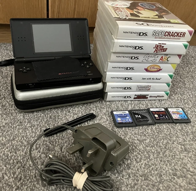 Nintendo DS Lite Console Bundle | Games | R4 | Case | Good Condition
