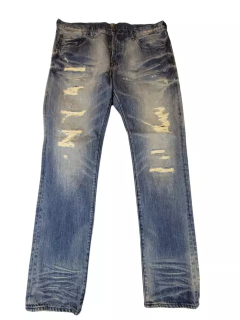 Prps Le Sabre Destroyed Medium Wash Jeans Size W38 L32