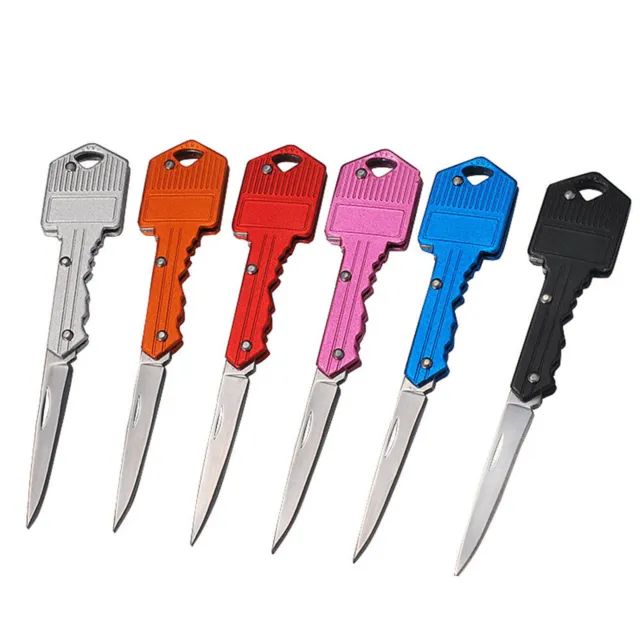 Portable Outdoor Survival Pocket Key Shape Mini Key Chain Knife Camping