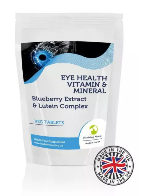 Eyehealth Vitamins Minerals Blueberry Lutein Tablets GB