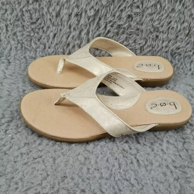 Born Shoes Womens Size 10 BOC Zita Metallic Gold Thong Sandals NWOT  BC0007830