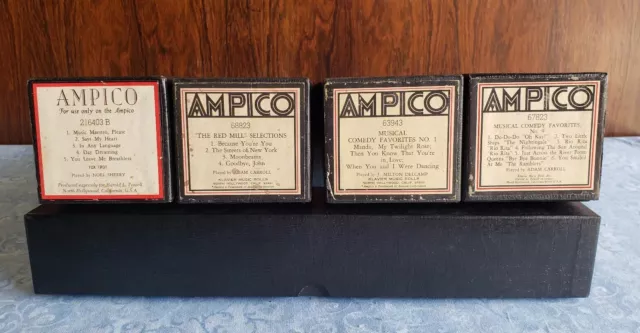 4 Ampico Piano Roll MAESTRO~RED MOLINO~COMEDIA MUSICAL 1 y 9 Sherry Carroll Delcamp