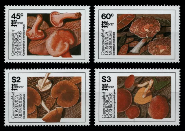 Dominica 1987 - Mi-Nr. 1036-1039 ** - MNH - Pilze / Mushrooms