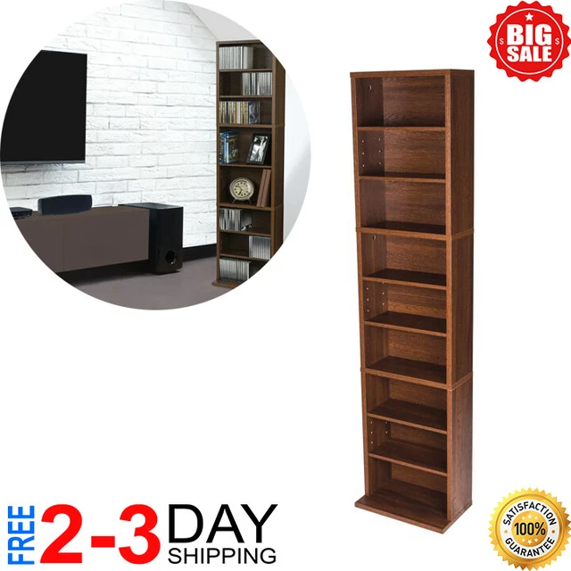 Media Tower Rack Storage 261 CD 114 DVD Shelf Cabinet Organizer Stand Holder