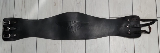 Vintage Leather Star Wings Motorcycle Kidney Belt 3 Strap Antique Possible Buco
