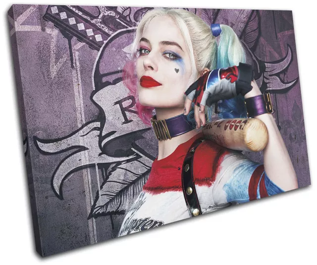 Suicide Squad Harley Quinn Movie Poster SINGLE CANVAS WALL ART Picture Print