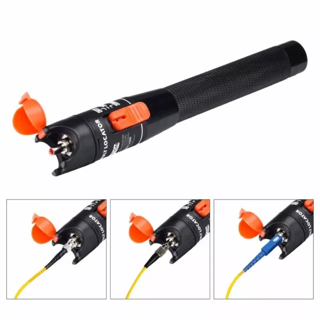 Red Laser Pen Optical Fiber Light 10KM Visual Fault Locator Cable Tester 10-30MW