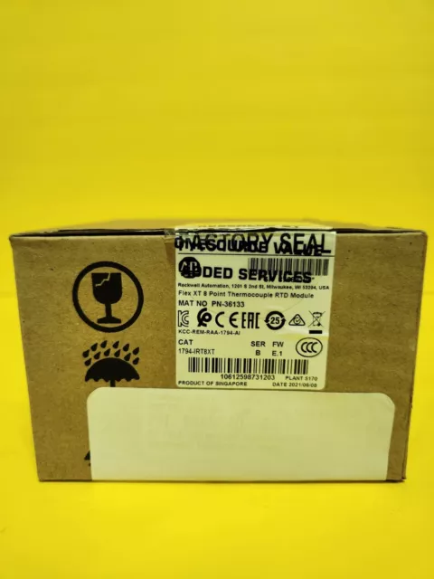 New Open Box Allen Bradley 1794-IRT8XT /B Thermocouple RTD Flex I/O