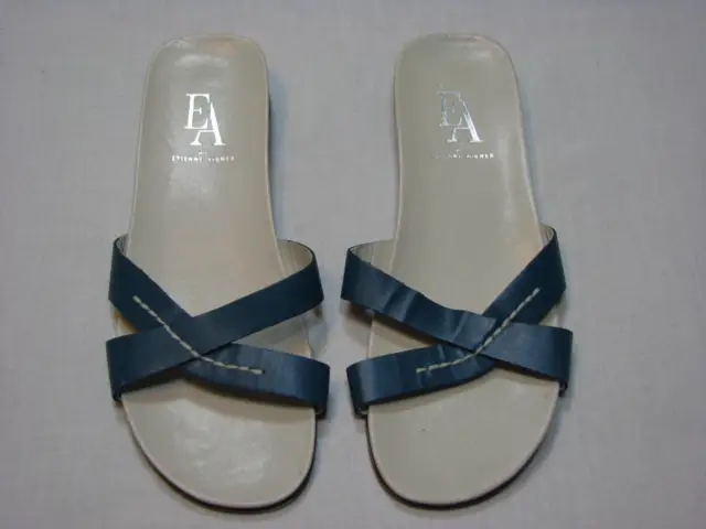 6 M ETIENNE Aigner Blue Ladies Shoes Sandals Flip Flops Womens Dark ...