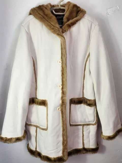 STUNNING BEAUTIFUL LUSH Dark Blue NWT Faux Pecaocun Coat Size L