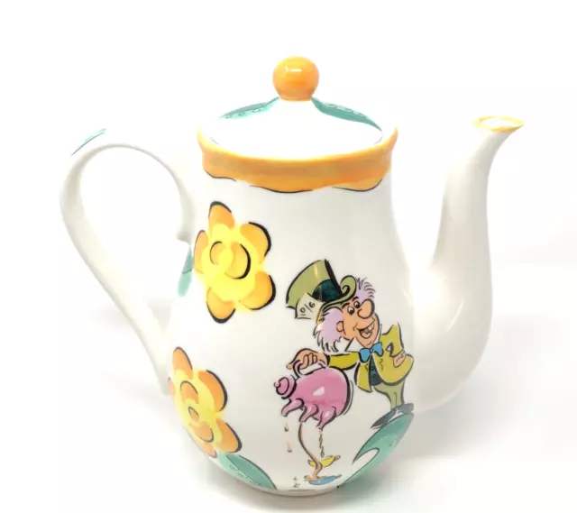 Disney ALICE IN WONDERLAND  MAD HATTER TEA PARTY Coffee Pot RARE