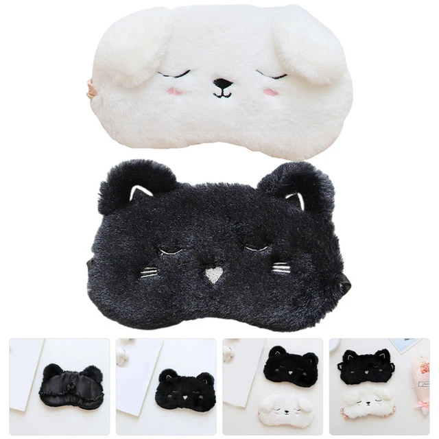 2pcs Cartoon Tier Schlafmaske entzückende Augenmaske für schlafende Plüsch