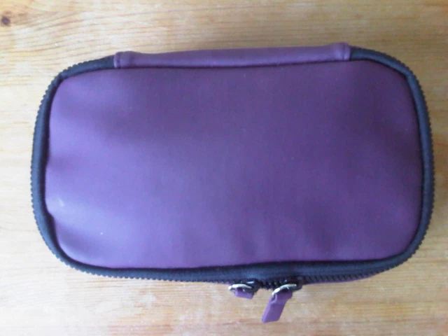 Virgin Atlantic airlines amenity kit purple zip up box pouch cosmetic vanitycase