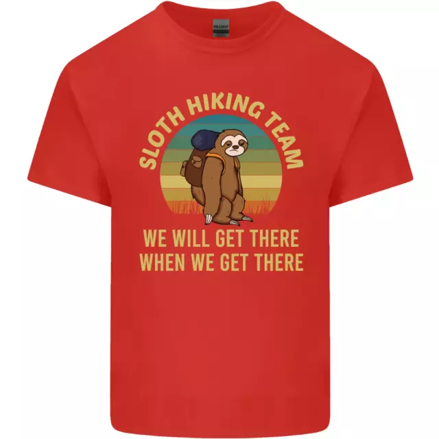 T-shirt top Sloth Hiking Team divertente trekking da uomo in cotone 5