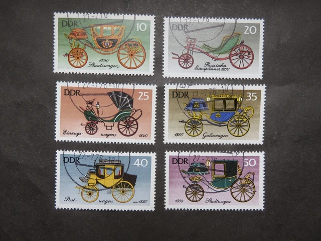 DDR 1976 Mi-Nr. DD 2147-2152 Historische Kutschen Pferdekutschen gestempelt kpl.
