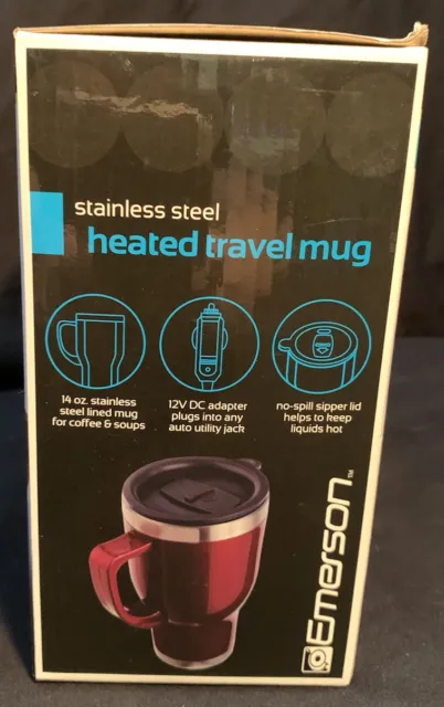 Brand New Emerson Stainless Steel Heated Travel Mug - 14 oz 6