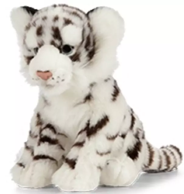 Living Nature White Tiger Cub - An473 Cute Soft Cuddly Plush Fluffy Teddy Cat