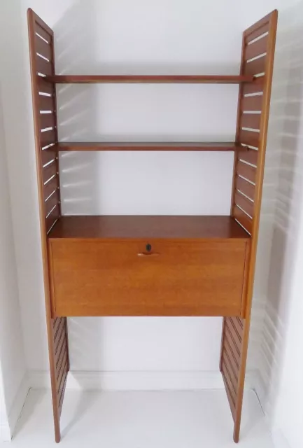 Stunning Vintage Teak Ladderax Cabinet Desk Shelving Modular Unit Staples 2