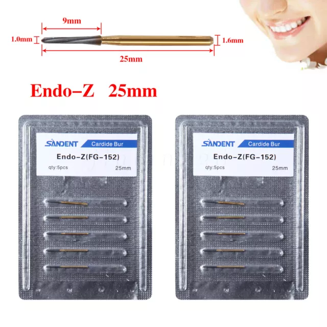 Dental Endo-Z Bur Carbide Tungsten Surgical Cutter Drill Burr 1.4*25mm 10pcs