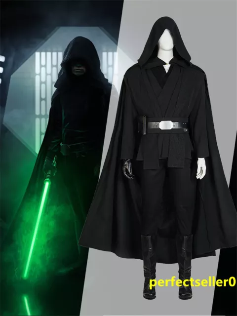 Star Wars Luke Skywalker Cosplay Costume Outfits Cloak Coat Pants Halloween Men