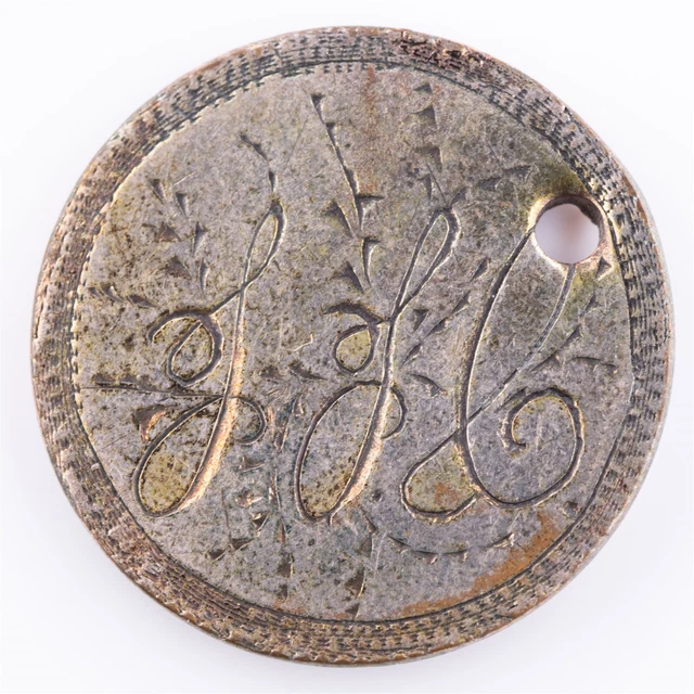 Vintage Love Token Coated Indian Penny "LLC or LLG" 1c