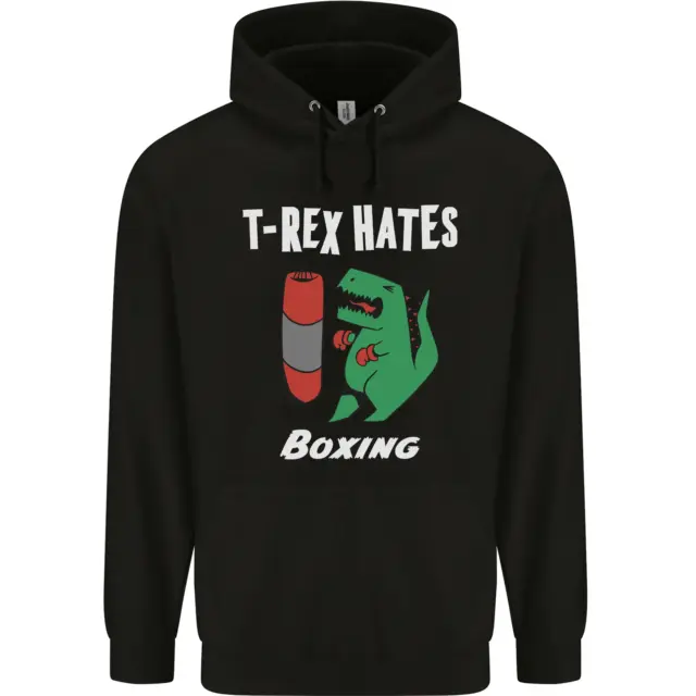 T-Rex Hates Boxing Funny Boxer Sport MMA Childrens Kids Hoodie