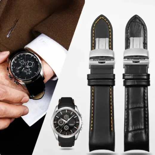 Cinturino orologio pelle ansa curva Per Tissot Couturier T035 nero 22-23-24mm