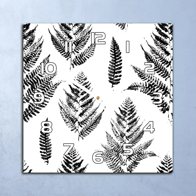 Horloge Murale Design Coloray - Verre Trempé 30x30 Cm, Motif Floral Néerlandais Vintage