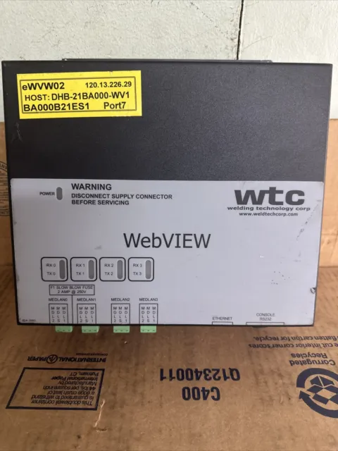 WTC 986-0054E WEBVIEW ETHERNET TERMINAL CONTROL Used