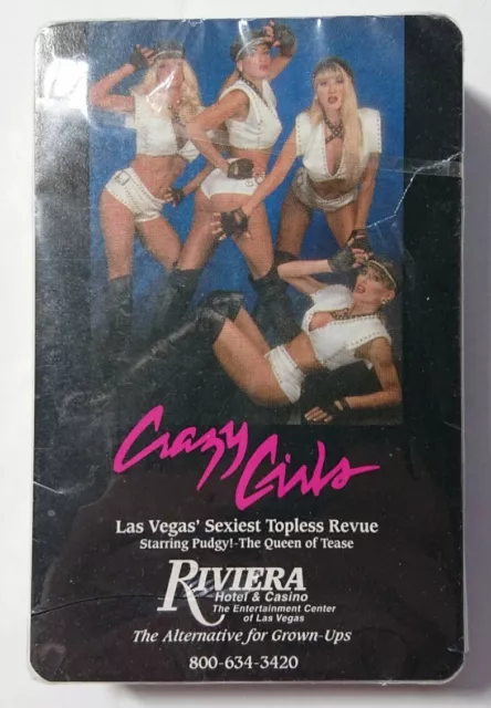 Vintage Riviera Las Vegas Hotel & Casino Crazy Girls Playing Cards Risqué Fun