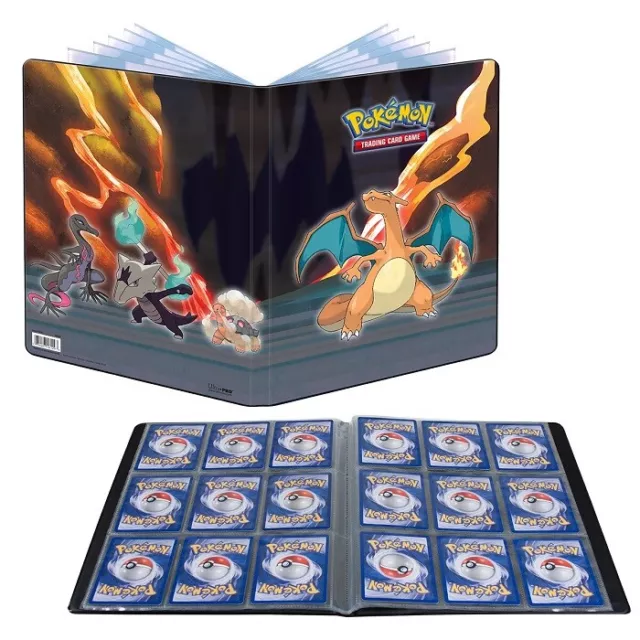 Ultra Pro - Álbum de colección de tarjetas de 9 bolsillos Pokemon Gallery Series Scorching Summit