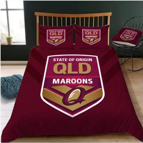 Qld Maroons Doona Single/Double/Queen/King Bed Quilt/Doona/Duvet Cover AU