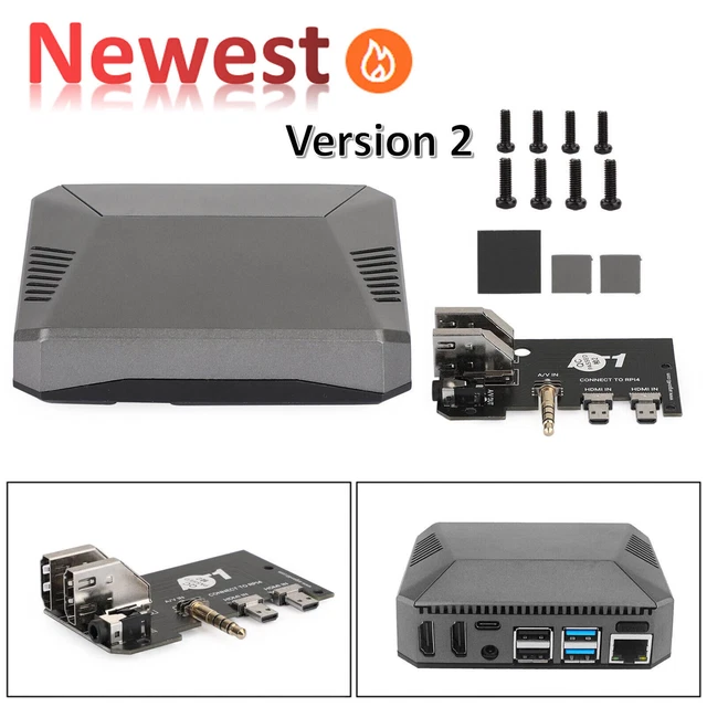 2021 Alu Case Shell Multifunction Cover For Raspberry Pi 4 Model B With Fan AU