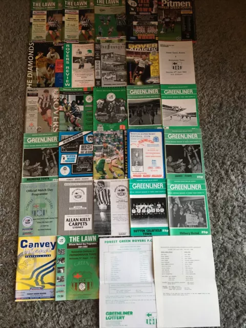Forest Green Rovers Programmes X 29 - 1982 - 2003