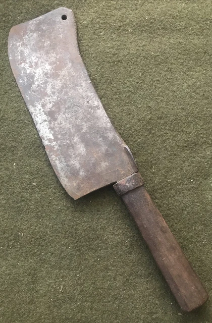 Cleaver Antique PRIMITIVE HANDMADE Blacksmith Unique Early.