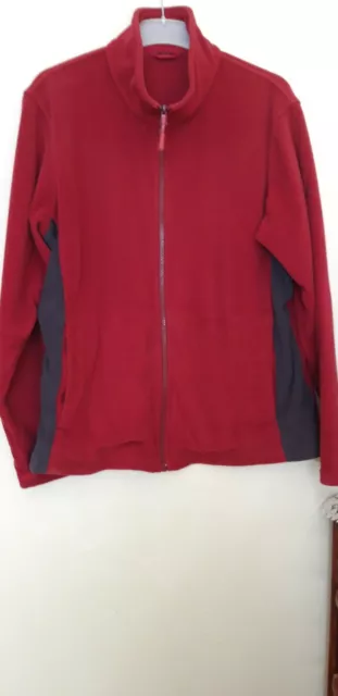 Damen Fleece Jacke - von SALEWA - magenta-rot mit grau - Größe ca.  XL / 46