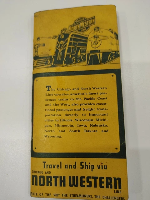 1940 World's Fair Chicago & Northwestern Railroad Pocket Notebook NOS