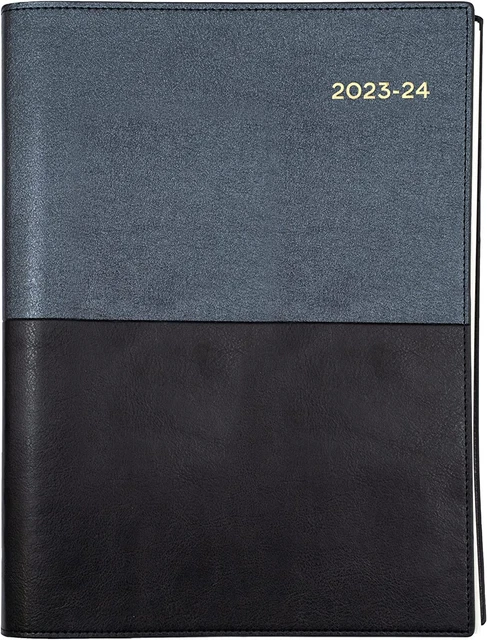 Collins Vanessa Day to a Page 2023-24 Financial Year Diary, Size A5, Black