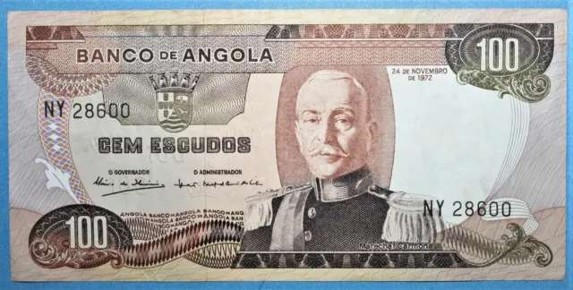 A5 - Angola 100 Escudos 1972 Extremely Fine Banknote P. 101 *** Nice - Portugal