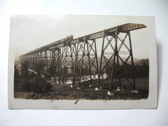 1912 RPPC "Erie (Railroad) Bridge -Belfast, N.Y." Postcard