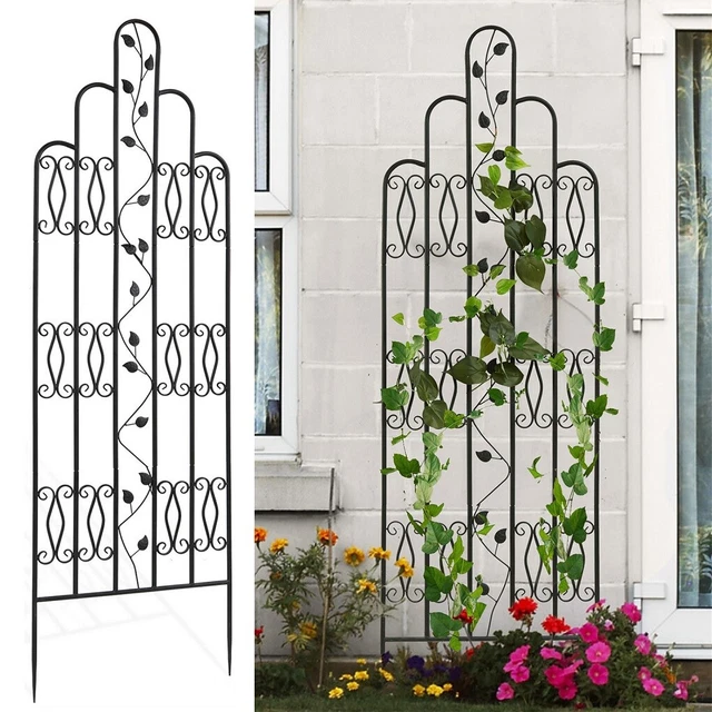 XXL Rankgitter Spalier Metall Rosenbogen 2er Set Rankhilfe Kletterpflanzen 153cm