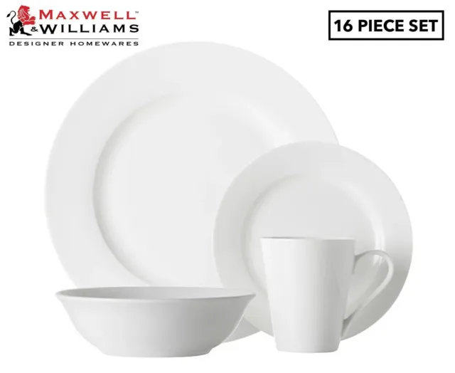 Maxwell & Williams White Basics Cosmopolitan 16pc Dinner Set