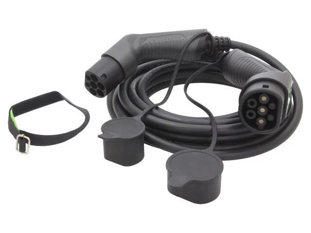 EV10 Kabel Typ 2,beiderseitig 7m einphasig 32A 230V IP55 -30-50°C GREEN CELL