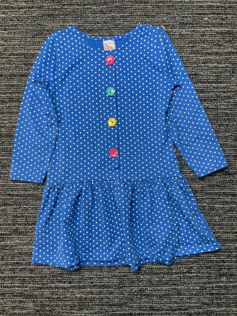 Vintage 1990s Childs Buster Brown Dress Polka Dot Made in USA Size 6