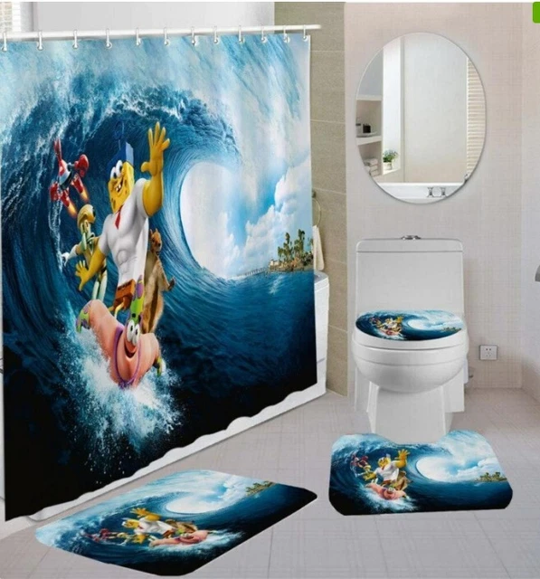 SpongeBob Sea Bathroom Sets, Shower Curtain Sets
