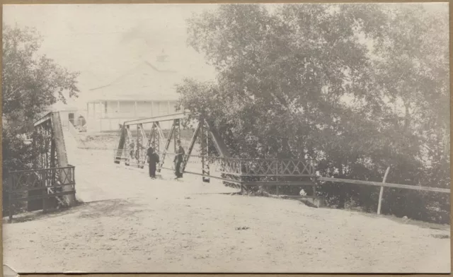 RPPC Eagle River Bridge Copper Country Keweenaw MI Michigan Mine Photo Postcard