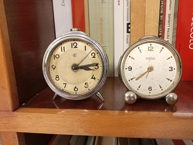 Due sveglie JUNGHANS e ROAMER  NON funzionanti sveglia orologio  vintage