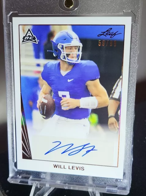 Will Levis Rookie Auto 2022 Leaf Pro Set Autograph /99 Kentucky 2023 Titans RC